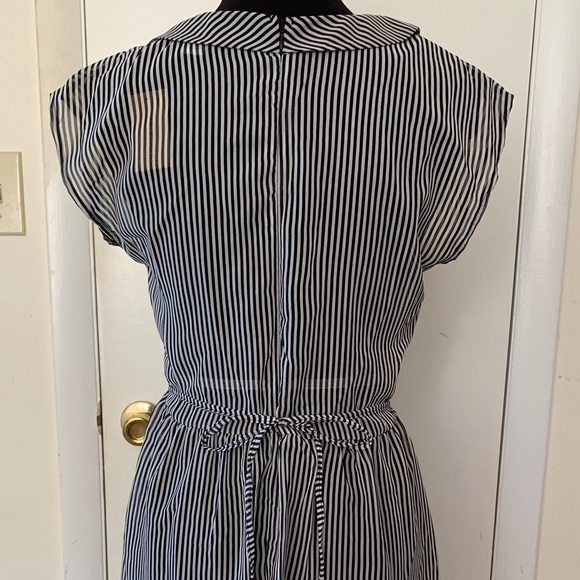 American Rag Collared black & white stripe bows - Picture 4 of 6